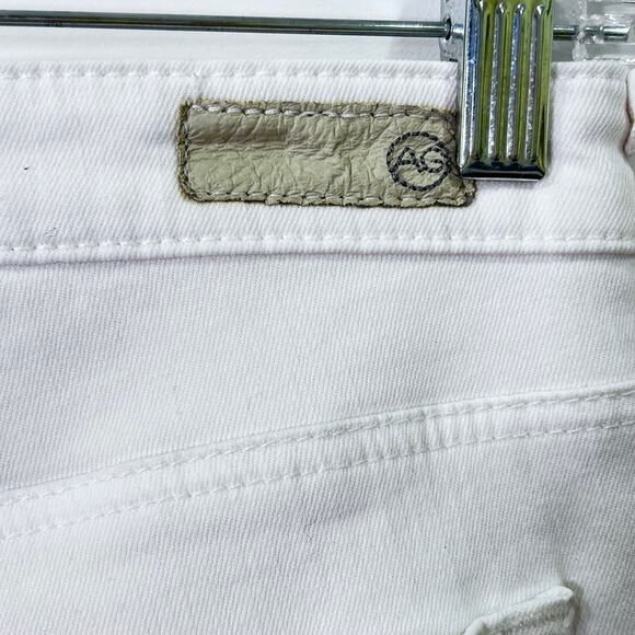 AG Adriano Goldschmied The Farrah White Skinny Mid Rise Ankle Jeans - Picture 6 of 9